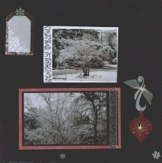 Winter Snow Scrapbook Layout