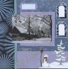 Winter Scene Scrapbook Layout Glimmer Mist