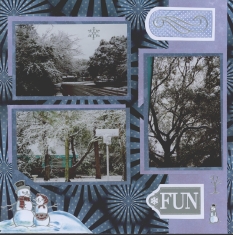 Winter Scene Scrapbook Layout Glimmer Mist