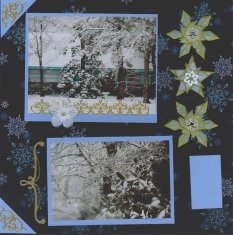 Winter Snow Scrapbook Layout