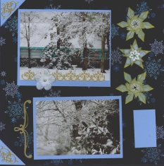 Winter Snow Scrapbook Layout