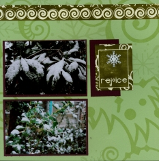 Winter Snow Scrapbook Layout