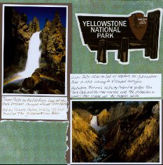 Yellowstone National Park Scrapbook Layout Ideas