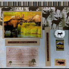 Yellowstone Park Scrapbook Layout & Embellishments