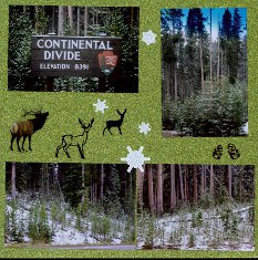 Yellowstone Park Scrapbook Layout