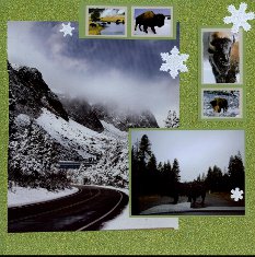 Yellowstone National Park Scrapbook Layout & Embellishment Ideas