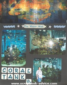 Aquarium Scrapbook Layout