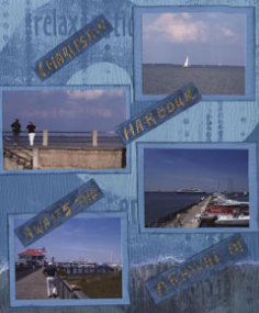 Charleston SC Harbor Scrapbook Layout