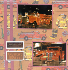 Firefighters Scrapbook Layout