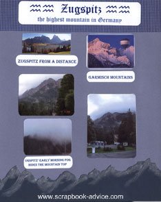 Germany Scrapbook Layout Zugspitz & Garmish