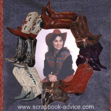 Photos of Boots cut out and used as a frame around photo Photos of Boots cut out and used as a frame around photo