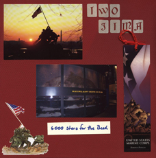 Marines Scrapbook Layout