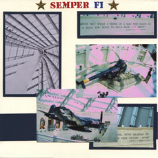 Marines Scrapbook Layout