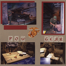 Marines Scrapbook Layout