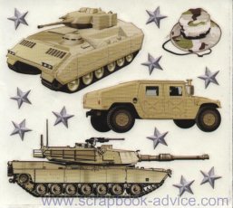 Army Scrapbook Stickers