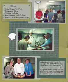 Recipe Scrapbook Layout