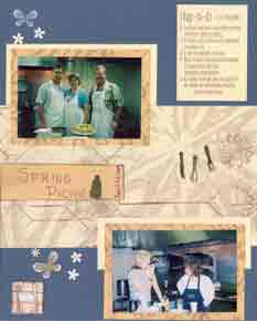 Recipe Scrapbook Layout