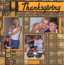Thanksgiving Scrapbook Layout